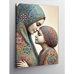 Kanvas Tablo Anne Ve Çocuk Motifi 100x140 cm