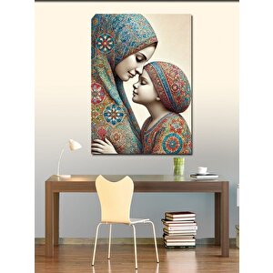 Kanvas Tablo Anne Ve Çocuk Motifi 100x140 cm