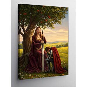 Kanvas Tablo Anne Ve Çocuğun Doğa Huzuru 100x140 cm