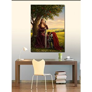 Kanvas Tablo Anne Ve Çocuğun Doğa Huzuru 100x140 cm