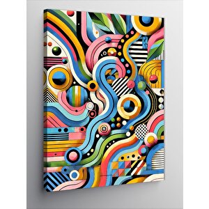 Kanvas Tablo Soyut Renkli Desen Ve Hareket 100x140 cm