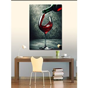 Kanvas Tablo Kırmızı Şarap Ve Şıklık 100x140 cm