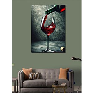 Kanvas Tablo Kırmızı Şarap Ve Şıklık 100x140 cm