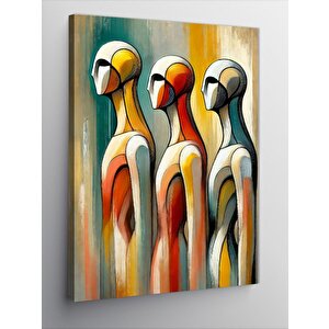 Kanvas Tablo Soyut Figürler Ve Renkli Sanat 100x140 cm