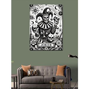 Kanvas Tablo Kafatası Joker Çizimi 70x100 cm