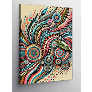 Kanvas Tablo Soyut Paisley Deseni Ve Renkler 70x100 cm