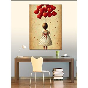 Kanvas Tablo Kalpli Kız Figürü 50x70 cm