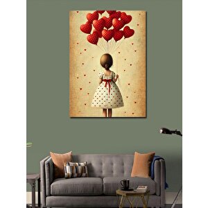 Kanvas Tablo Kalpli Kız Figürü 50x70 cm