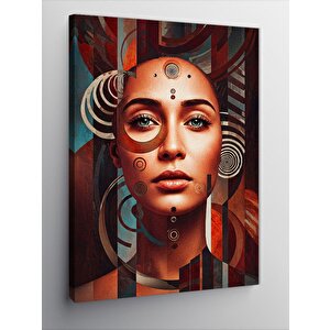 Kanvas Tablo Soyut Yüz Portresi 100x140 cm
