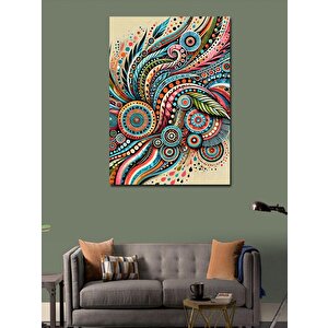 Kanvas Tablo Soyut Paisley Deseni Ve Renkler 100x140 cm