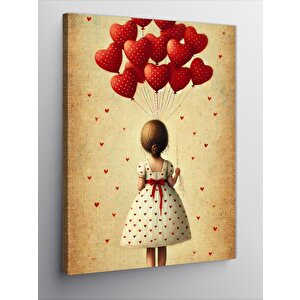 Kanvas Tablo Kalpli Kız Figürü 70x100 cm