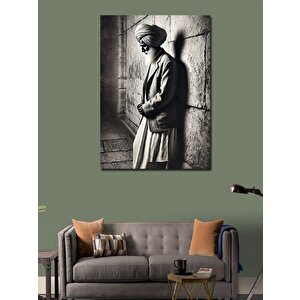 Kanvas Tablo Gölgede Düşünen Adam 50x70 cm