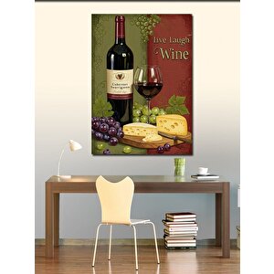 Kanvas Tablo Şarap Ve Peynir Sunumu 70x100 cm
