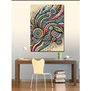 Kanvas Tablo Soyut Paisley Deseni Ve Renkler 50x70 cm