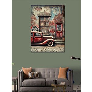 Kanvas Tablo Eski Araba Ve Sokak 70x100 cm