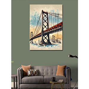 Kanvas Tablo Köprü Manzarası Sanatı 70x100 cm