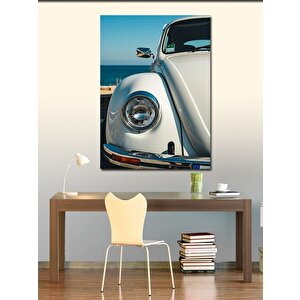 Kanvas Tablo Retro Beyaz Vosvos 70x100 cm