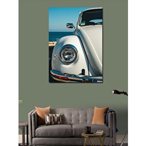 Kanvas Tablo Retro Beyaz Vosvos 70x100 cm