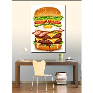 Kanvas Tablo Dev Hamburger Ve Lezzet Şöleni 70x100 cm