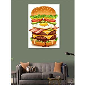 Kanvas Tablo Dev Hamburger Ve Lezzet Şöleni 70x100 cm