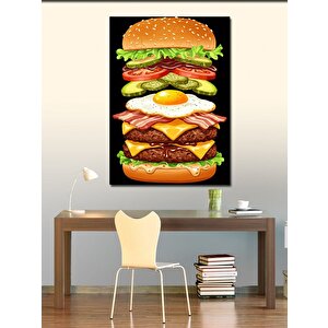 Kanvas Tablo Katlı Hamburger Görseli 70x100 cm