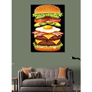 Kanvas Tablo Katlı Hamburger Görseli 70x100 cm