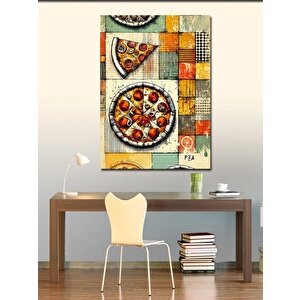 Kanvas Tablo Lezzetli Pizza Sanatı 100x140 cm
