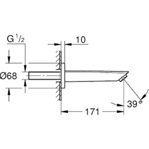 Grohe Eurosmart Çıkış Ucu Mat Siyah - 134482433