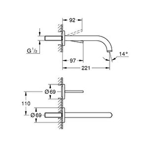 Atrio İki Delikli Joystick Lavabo Bataryası - 29406000