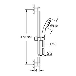Grohe Tempesta 110 Duş Seti Tek Akışlı, Rain - 27853003