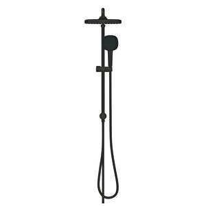 Tempesta System 250 Cube Duvar Bağlantılı, Divertörlü Duş Sistemi Mat Siyah - 269772431