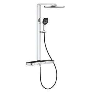 Rainshower Aqua Pure Duvara Monte Termostatik Bataryalı Duş Sistemi Siyah/krom - 100964ki00