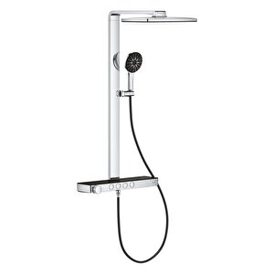 Rainshower Aqua Pure Duvara Monte Termostatik Bataryalı Duş Sistemi Siyah/krom - 100961ki00