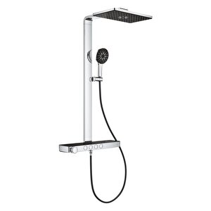 Rainshower Aqua Pure Duvara Monte Termostatik Bataryalı Duş Sistemi Siyah/krom - 100961ki00
