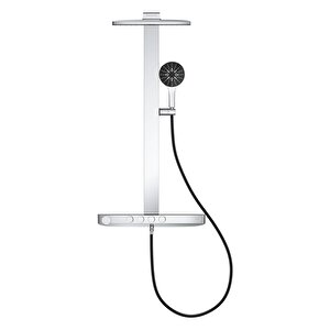 Rainshower Aqua Pure Duvara Monte Termostatik Bataryalı Duş Sistemi Siyah/krom - 100961ki00