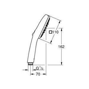 Grohe Tempesta Cube 110 El Duşu 3 Püskürtme - 27574003