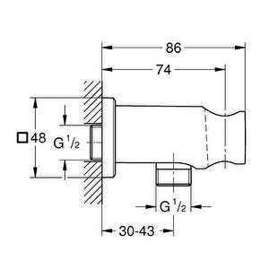 Grohe Rainshower Duş Çıkış Dirseği 1/2" Tutucu İle - 26659da0