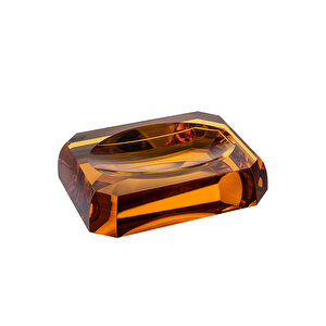 Cyrstal Bath Accessory Soap Dish Amber