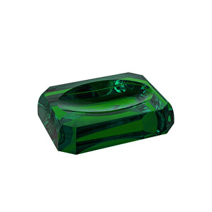 Cyrstal Bath Accessory Soap Dish Green