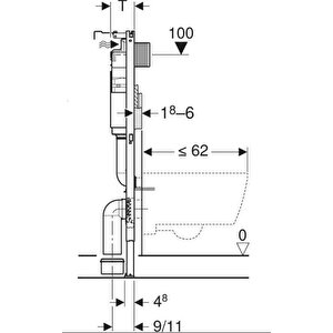 Gömme Rezervuar Alpha - 12 Cm - Duofix - 112 Cm - 458.233.00.2