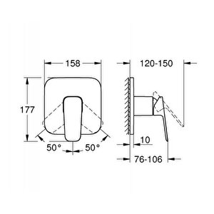 Grohe Cubeo Ankastre Duş Bataryası - 1017770000