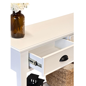 Woodenbend Mirage Beyaz Ahşap Modern Dresuar