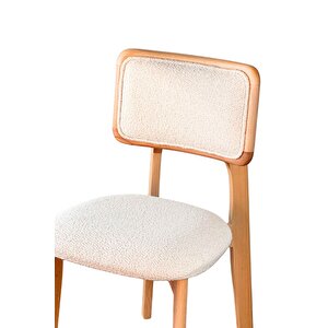 Arlen Natural Ahşap Döşemeli Yuvarlak Masa Sandalye Takımı 2 Sandalyeli 100x100