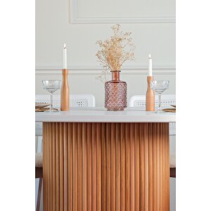 Mirla Oval Ahsap Natural Masa 80x130