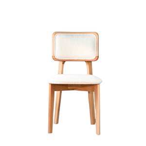 Woodenbend Mirla Yuvarlak  Ahşap Döşemeli Masa Takımı 100x100