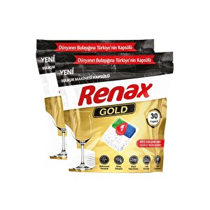 Gold Bulaşık Makinesi Kapsülü Hepsi Bir Arada 30 X 2 Paket 60 Lı