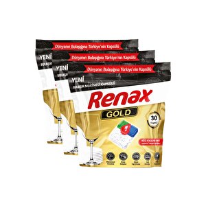 Gold Bulaşık Makinesi Kapsülü Hepsi Bir Arada 30 Lu X 3 Ad