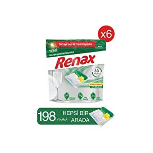 Bulaşık Makinesi Kapsülü Hepsi Bir Arada 33 Lü X 6 Li 198 Adet