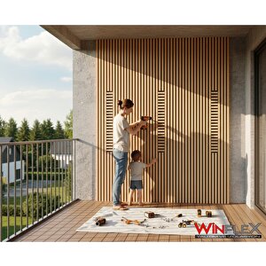 Wi̇nflex  Eko-mi̇x  Keçeli̇ Akusti̇k Ahşap Paneli̇  – Safi̇r Meşe (50x240cm).