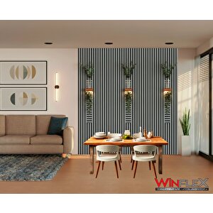 Wi̇nflex  Eko-mi̇x  Keçeli̇ Akusti̇k Ahşap Paneli̇  –  Antrasi̇t Gri̇ (50x240cm).